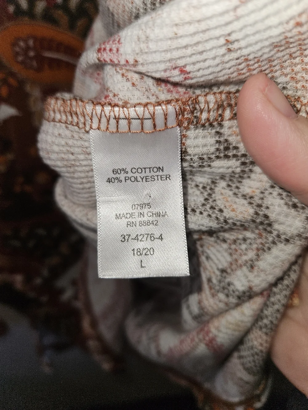 Roamans Womans Long Sleeve Henley Top Size L (18-20)